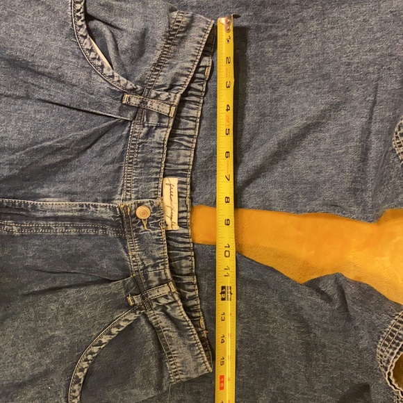 Free People Rider Suit Denim Blue Jeans Size M Wide Leg Pants Only - Picture 15 of 17